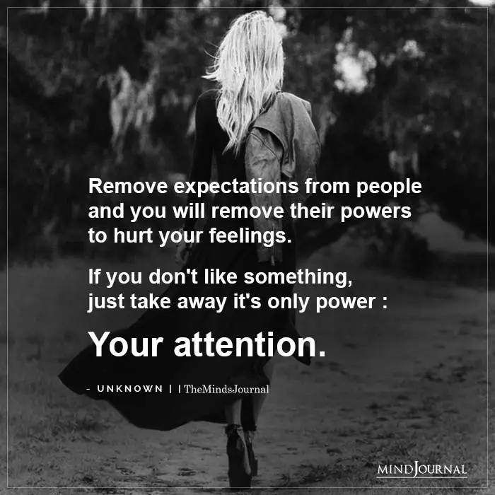 Remove expectations from people