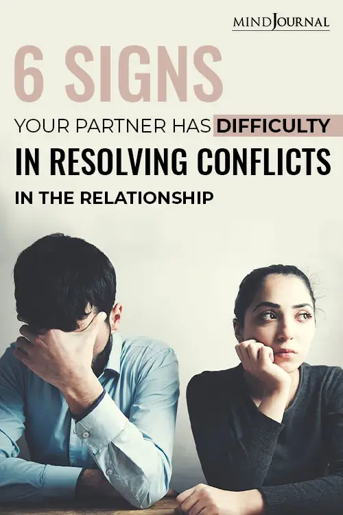 Signs Partner Difficulty Resolving Conflicts pin