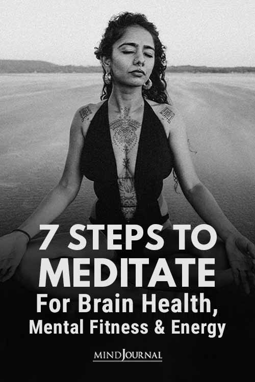 Steps Meditate for Brain Health Pin