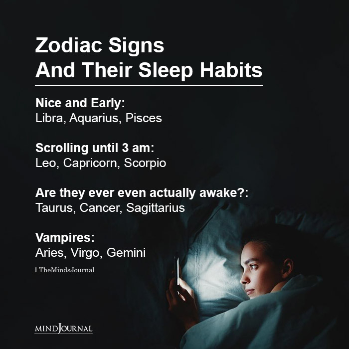 Zodiac Signs And Their Sleep Habits
