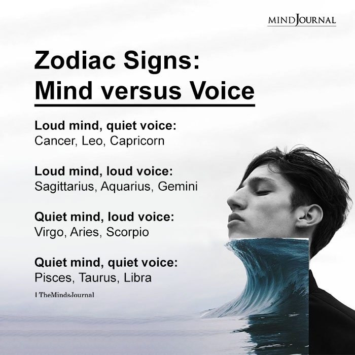 Zodiac Signs Mind versus Voice