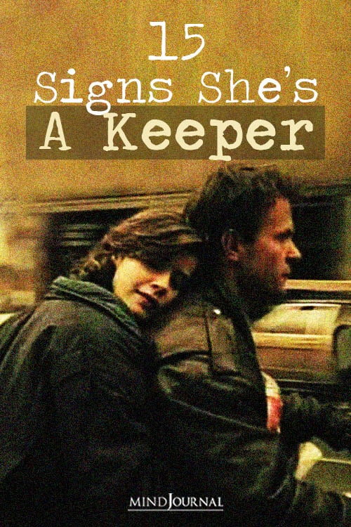  Signs She’s A Keeper Pin