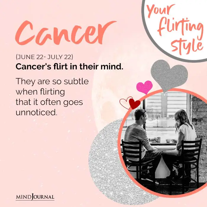 Cancers flirt in their mind