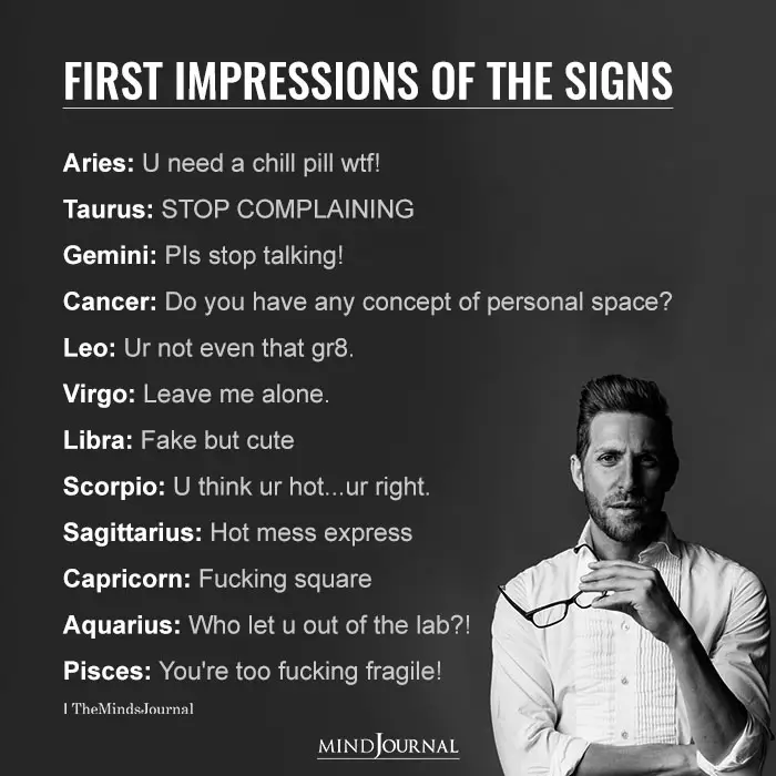 First Impressions Of The Zodiac Signs