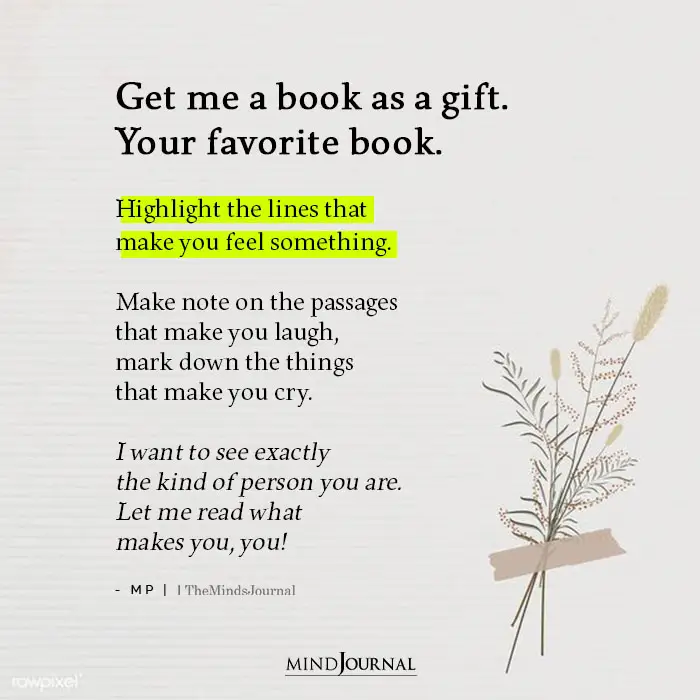Get Me A Book As A Gift Your Favorite Book