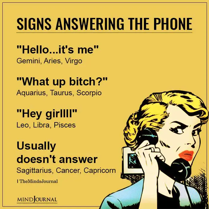 How Zodiac Signs Answer The Phone