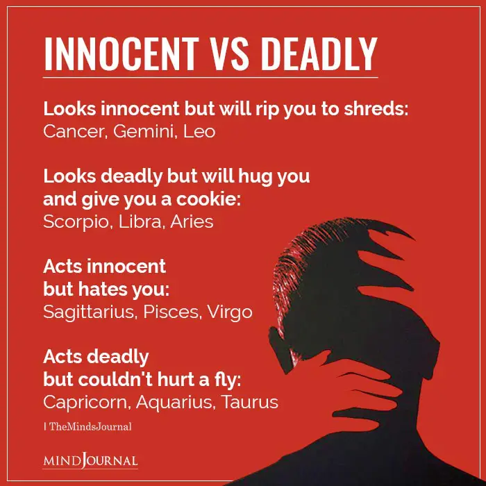 Innocent Vs Deadly Zodiac Signs
