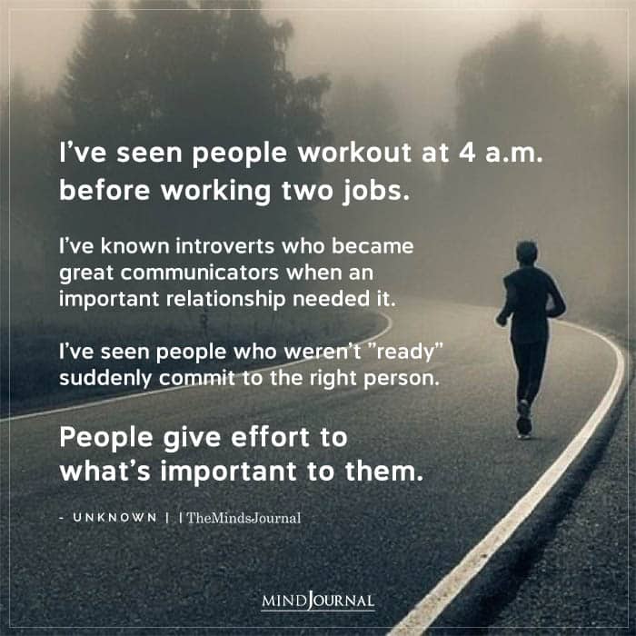 I Have Seen People Workout At 4 A.M. Before Working Two Jobs