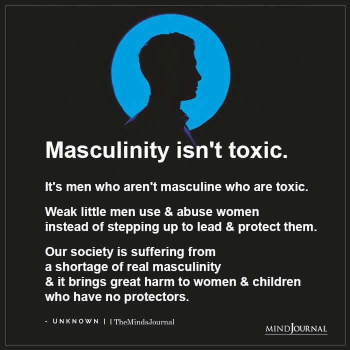 Masculinity isn't toxic