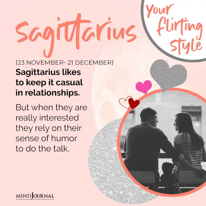 Sagittarius likes to keep it casual in relationships