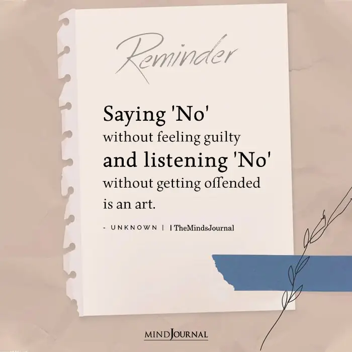 Saying ‘No’ Without Feeling Guilty And Listening ‘No’