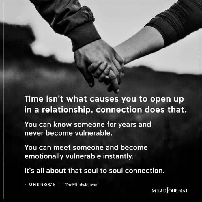 Time Isn't What Causes You To Open Up In A Relationship