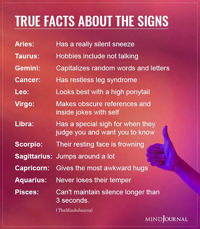 True Facts About Each Zodiac Sign