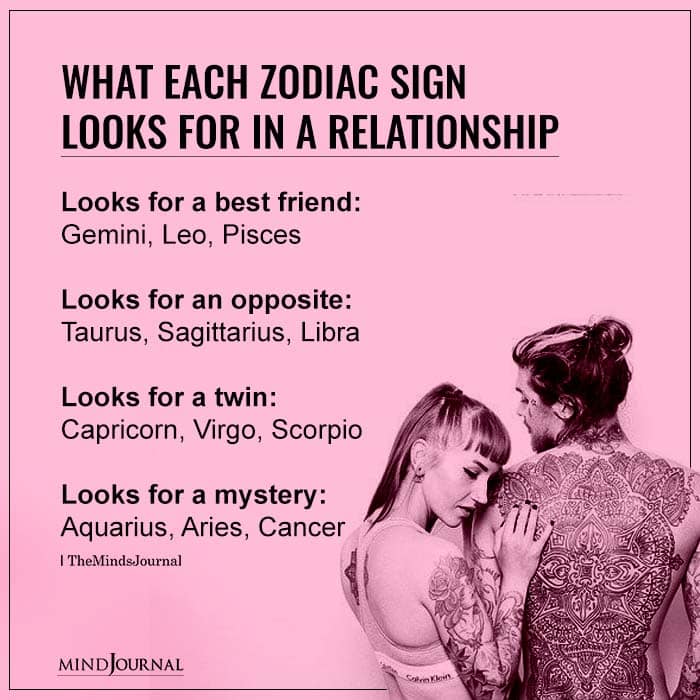 What Each Zodiac Sign Looks For In A Relationship