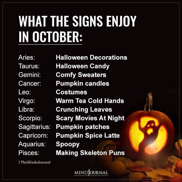 What The Signs Enjoy in October