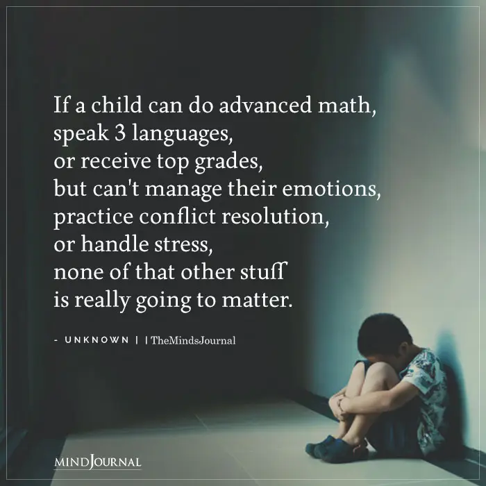 Children who can't manage emotions