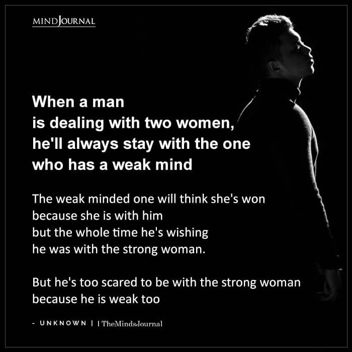 When man is dealing with two women