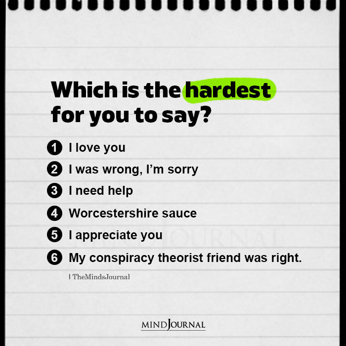 Which Is The Hardest For You To Say