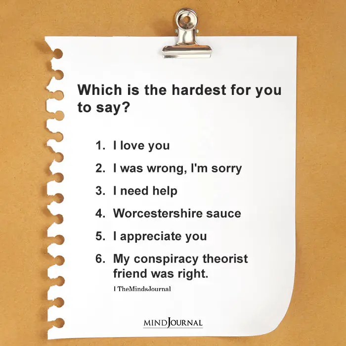 Which is the hardest for you to say?