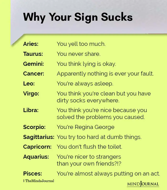 Why Your Zodiac Sign Sucks