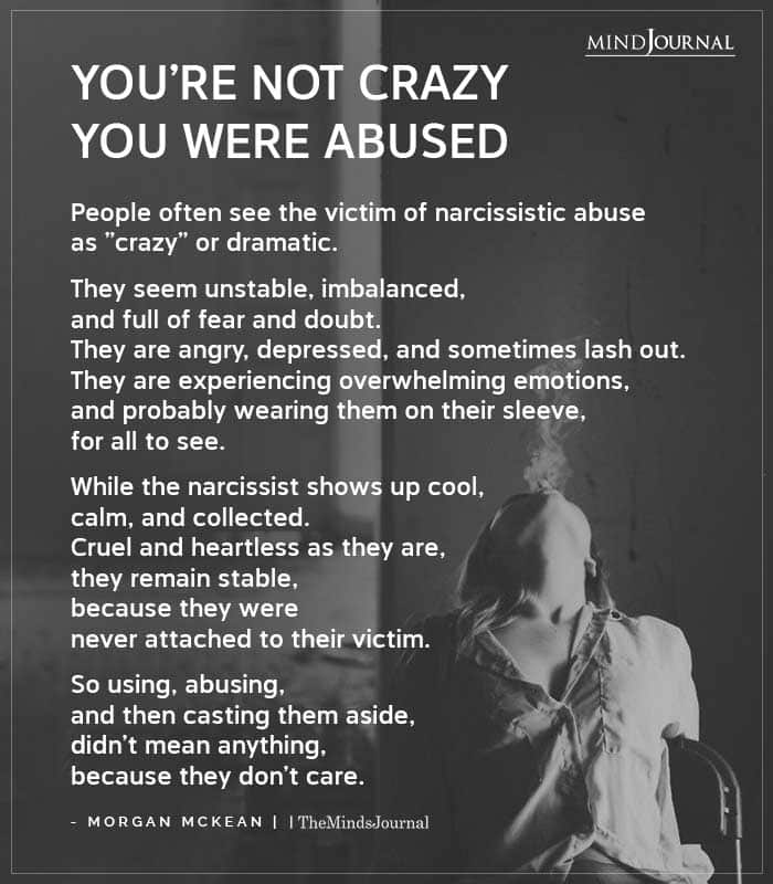 You're not crazy you were abused
