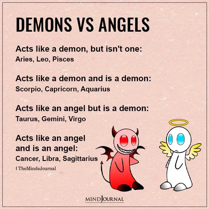 Zodiac Signs As Demons Vs Angels