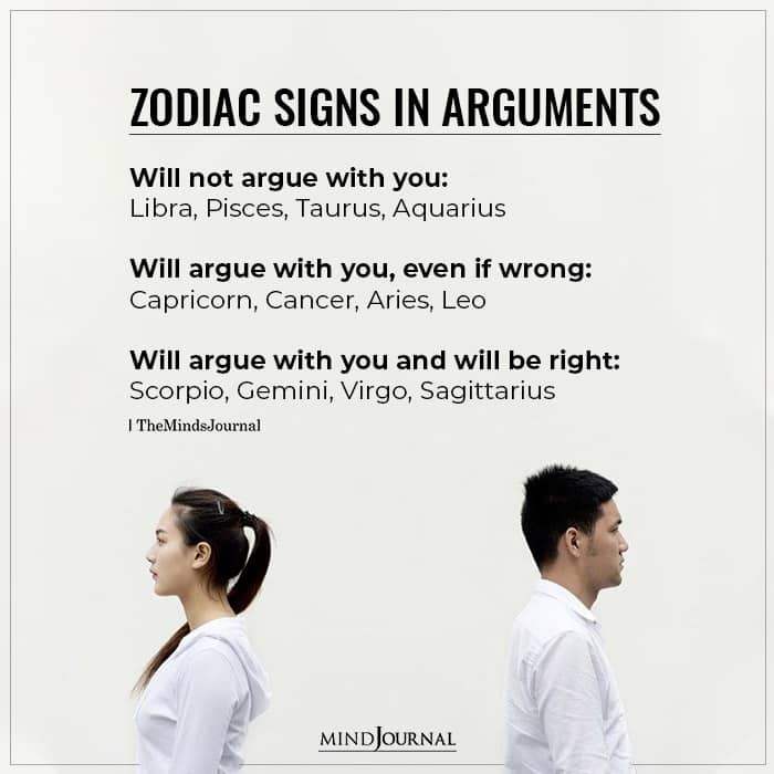 Zodiac Signs In Arguments