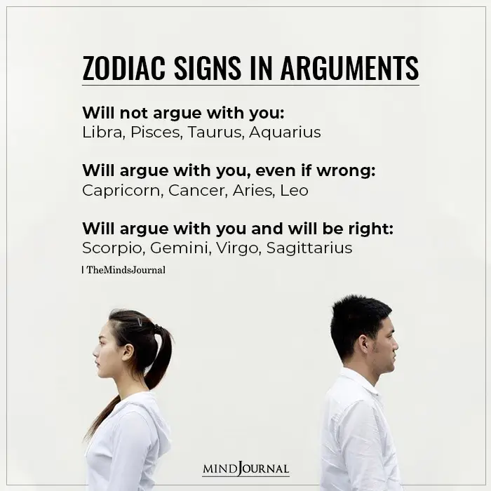Zodiac Signs In Arguments