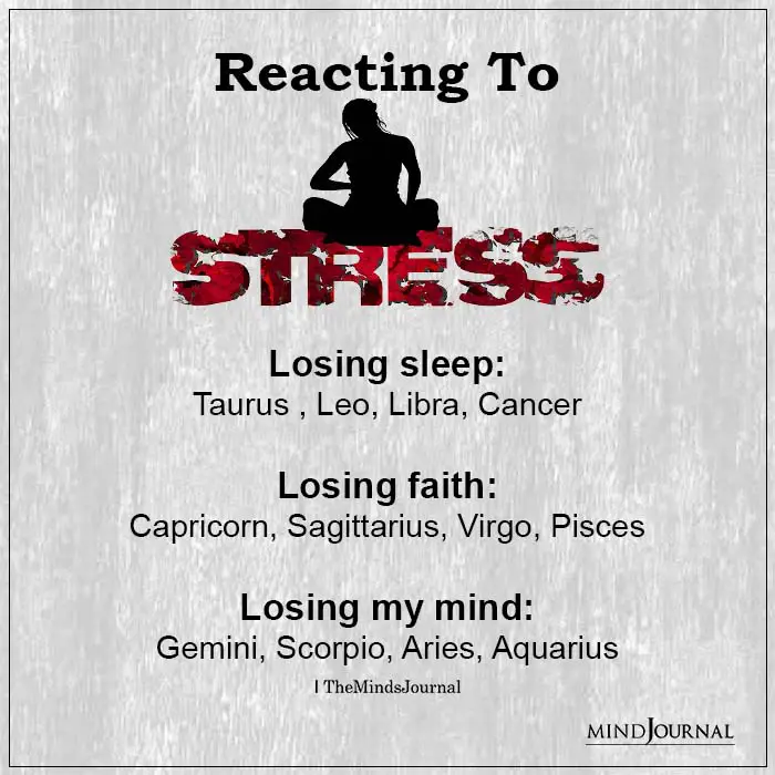 Zodiac Signs Reacting To Stress