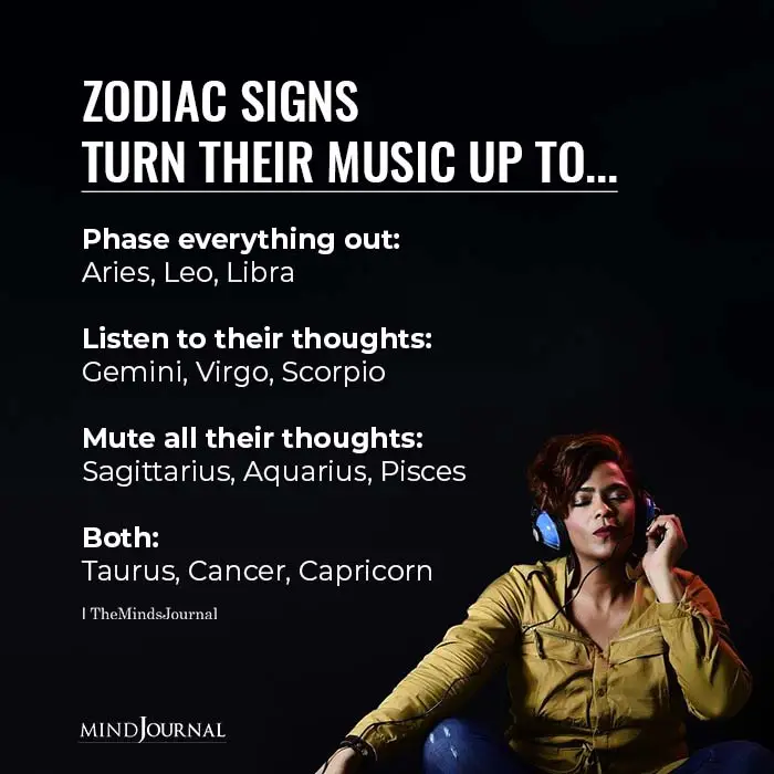 Zodiac Signs Turn Their Music Up To