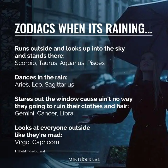Zodiacs Signs When Its Raining
