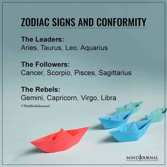 Zodiacs and Conformity Leader or Follower or Rebel