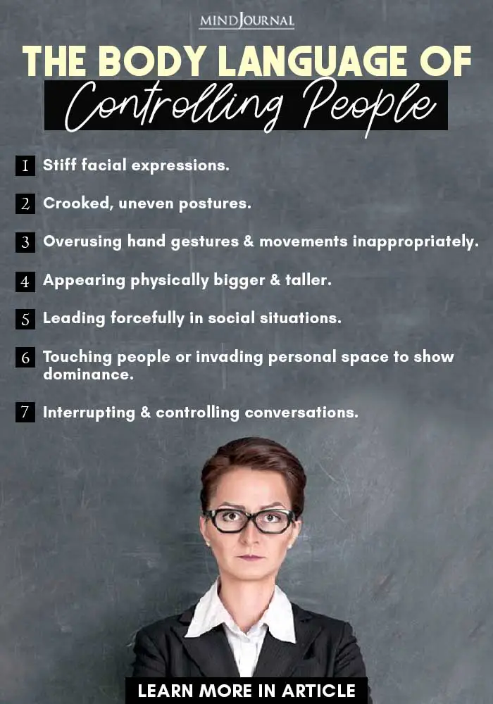 body language controlling people signs dominance infographic