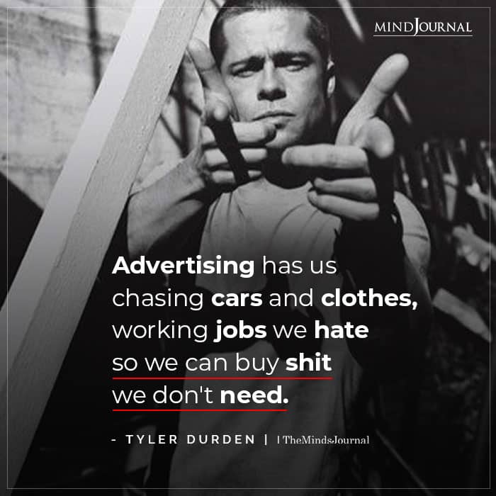 Advertising has us chasing cars and clothes