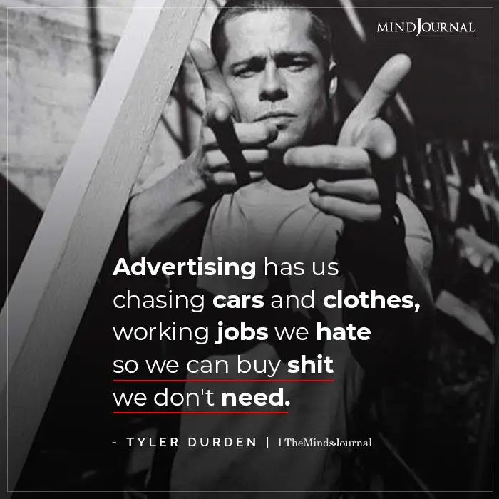 Advertising has us chasing cars and clothes