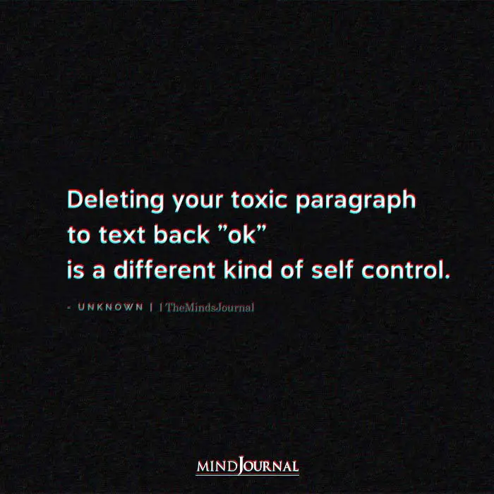Deleting Your Toxic Paragraph To Text Back