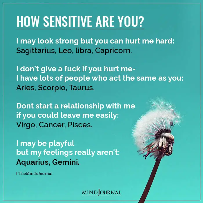 How Sensitive Are You This Is What Your Zodiac Says