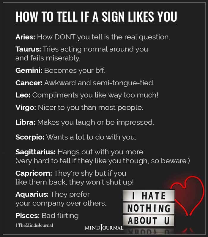 How To Tell If The Zodiac Sign Likes You