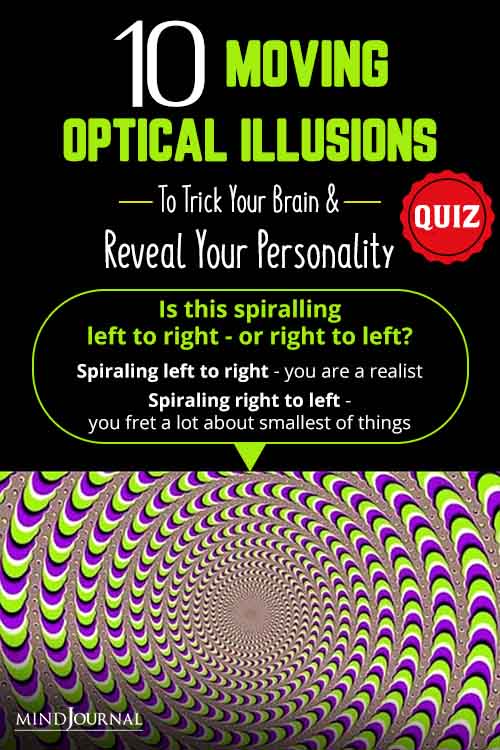 Moving Optical Illusions Trick Brain Reveal Personality pin