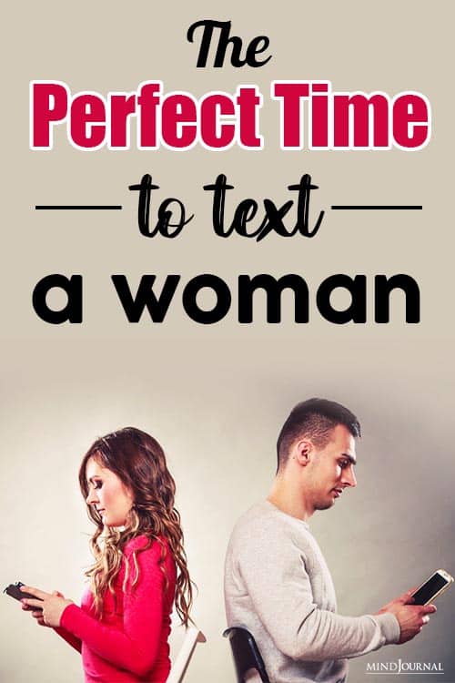 Perfect Time Text Woman Pin