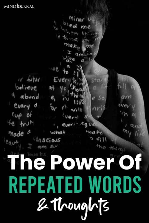 Power of Repeated Words Thoughts pin