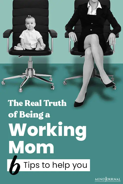 Real Truth Being Working Mom pin