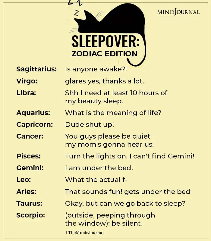 Sleepover Zodiac Edition