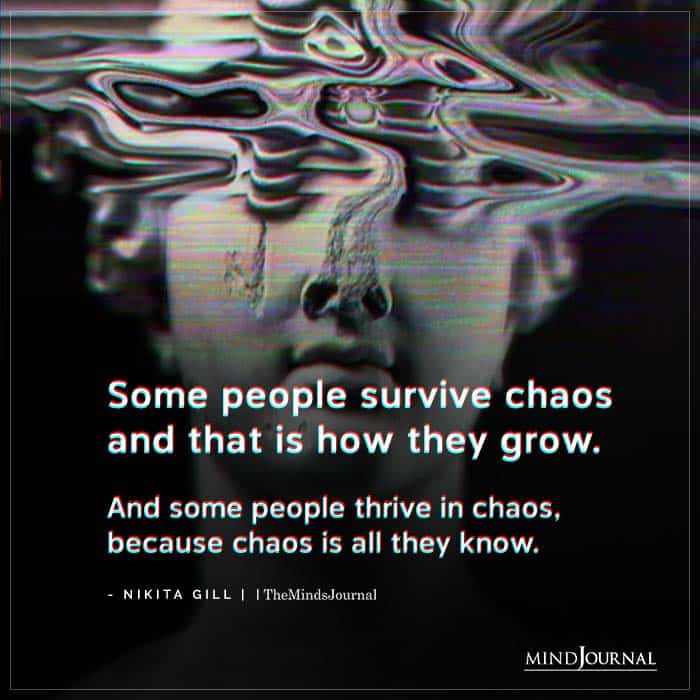 Some People Survive Chaos And That Is How They Grow