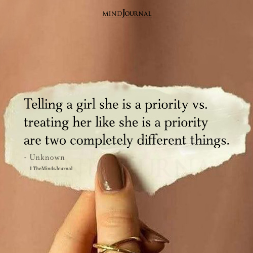Telling A Girl She Is A Priority