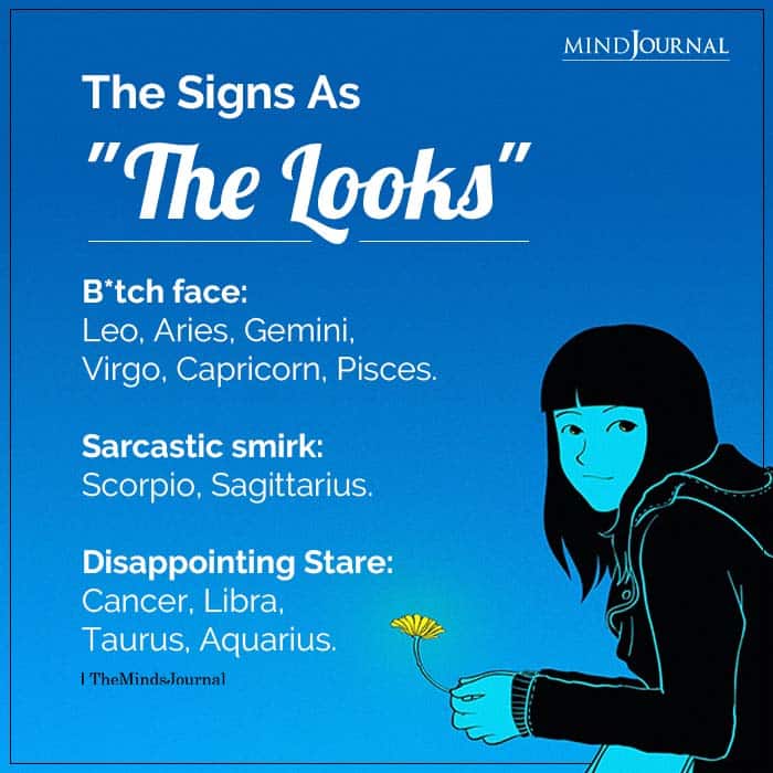 The Zodiac Signs As “The Looks”