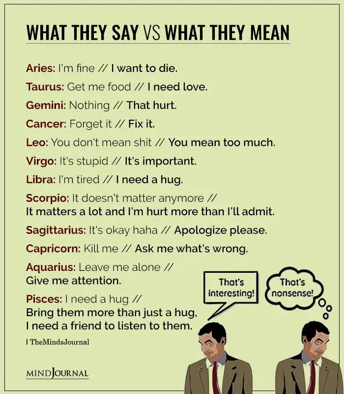 What Zodiac Signs Say Vs What They Mean