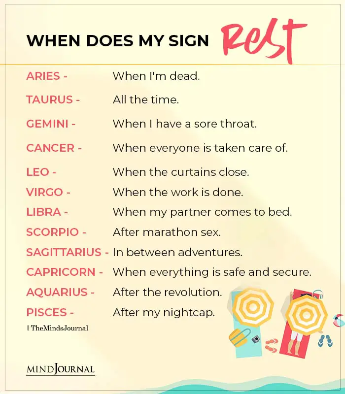 When Does My Sign Rest