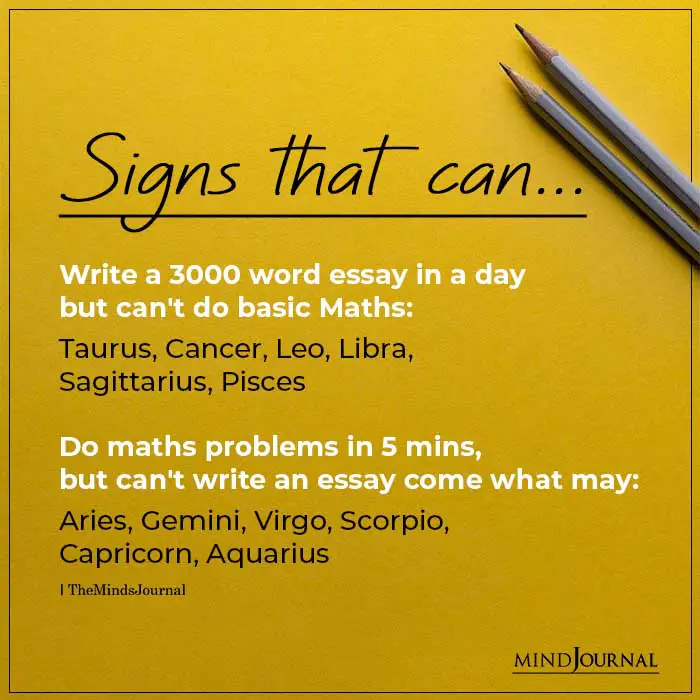 Zodiac Signs Math Vs Essay Skills