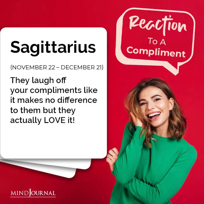 Zodiac Signs Respond Compliments sagittarius